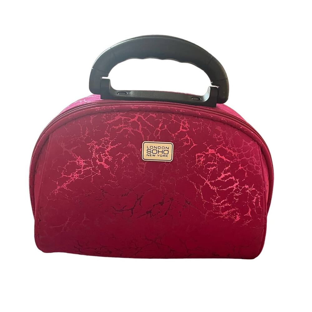 Vintage Y2K London SoHo New York Travel Case in Pink 12x8x6